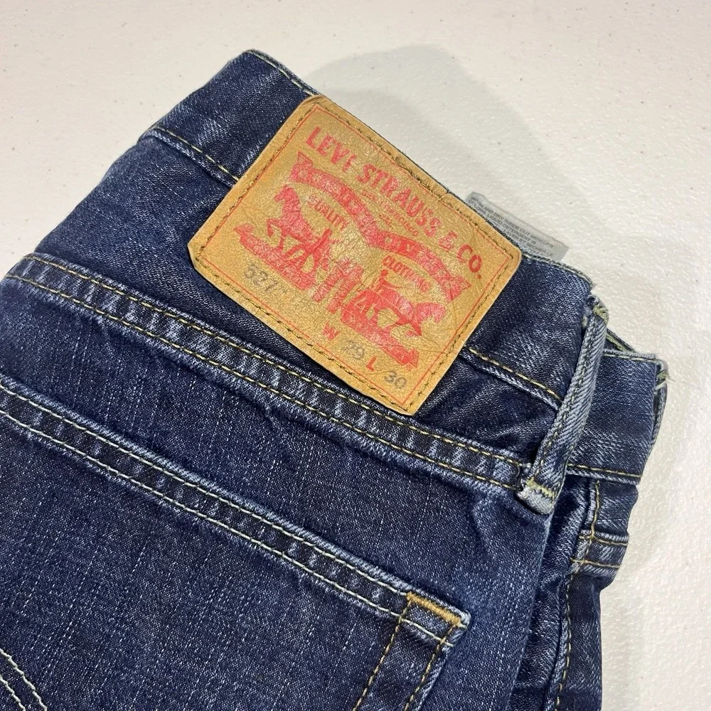 Levis 527 Jeans Mens 29x30 Blue Bootcut Mid Rise Medium Wash Denim Western